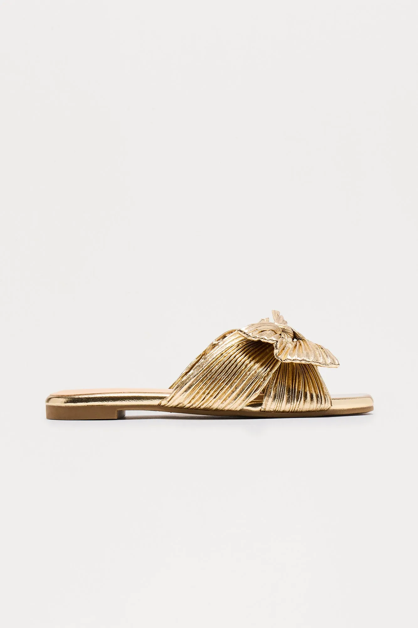 Arbor Metallic Bow Sandals - Gold