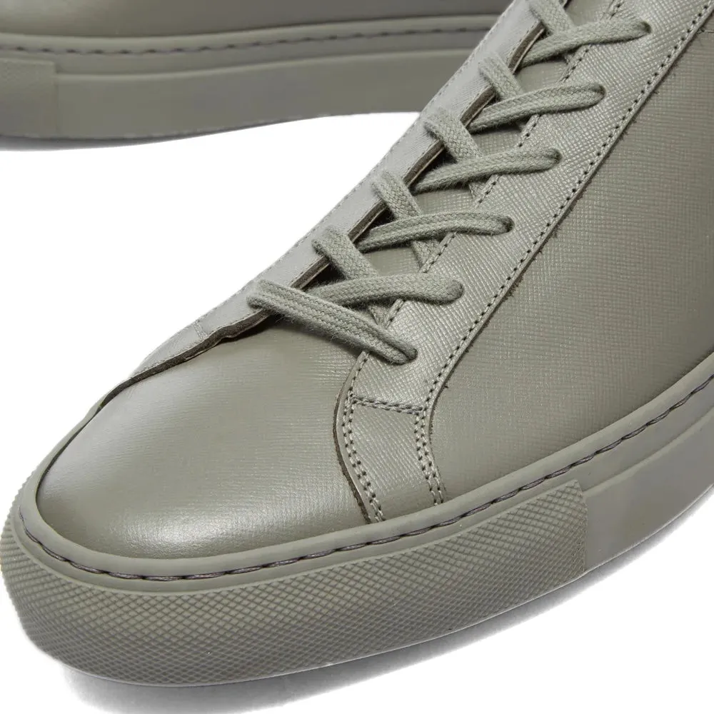 Common Projects Original Achilles Leather Trainers Low Saffiano Cobalt Grey
