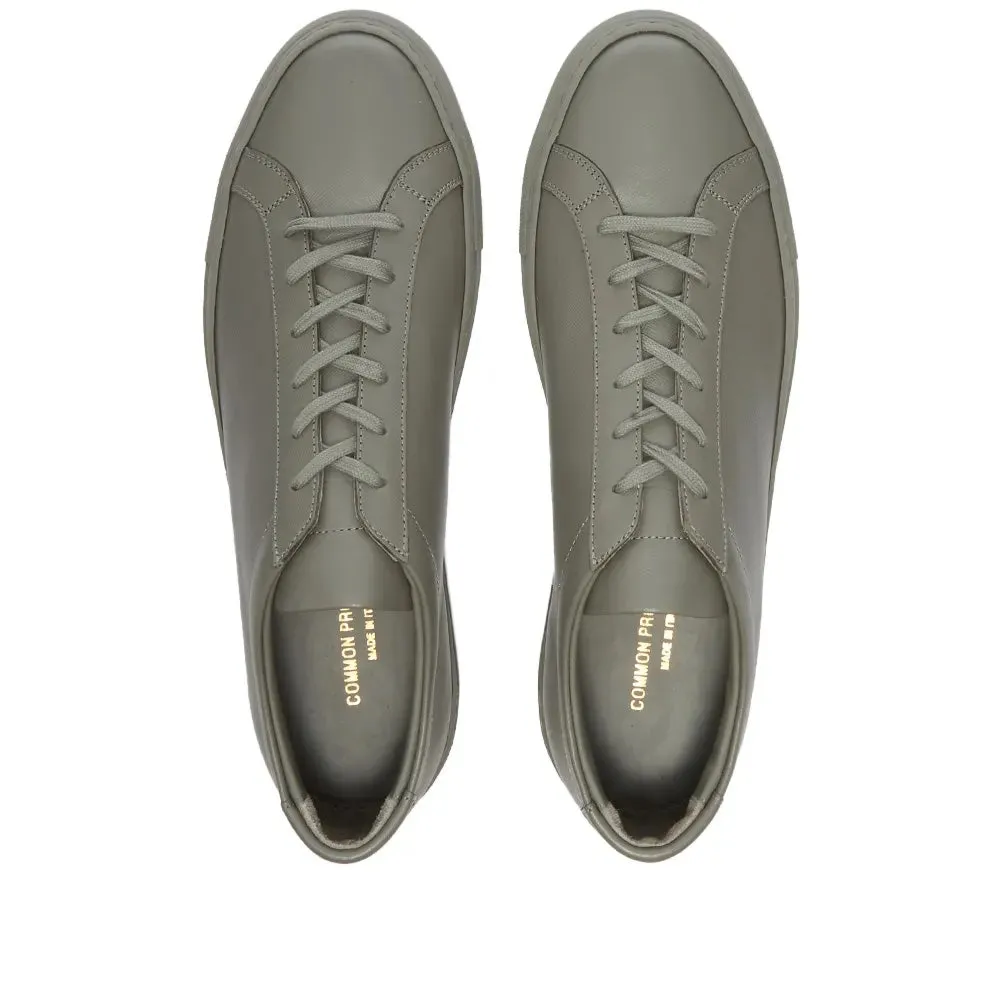 Common Projects Original Achilles Leather Trainers Low Saffiano Cobalt Grey