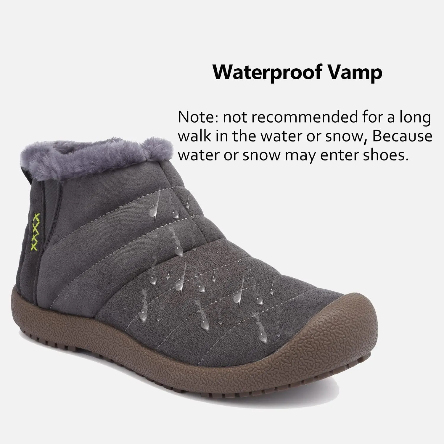 DimaiGlobal Men's Snow Boots Winter Boots Warm Ankle Boots Slip On Fur Lined Booties Water Resistant Outdoor Walking Shoes 6-13US