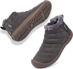 DimaiGlobal Men's Snow Boots Winter Boots Warm Ankle Boots Slip On Fur Lined Booties Water Resistant Outdoor Walking Shoes 6-13US