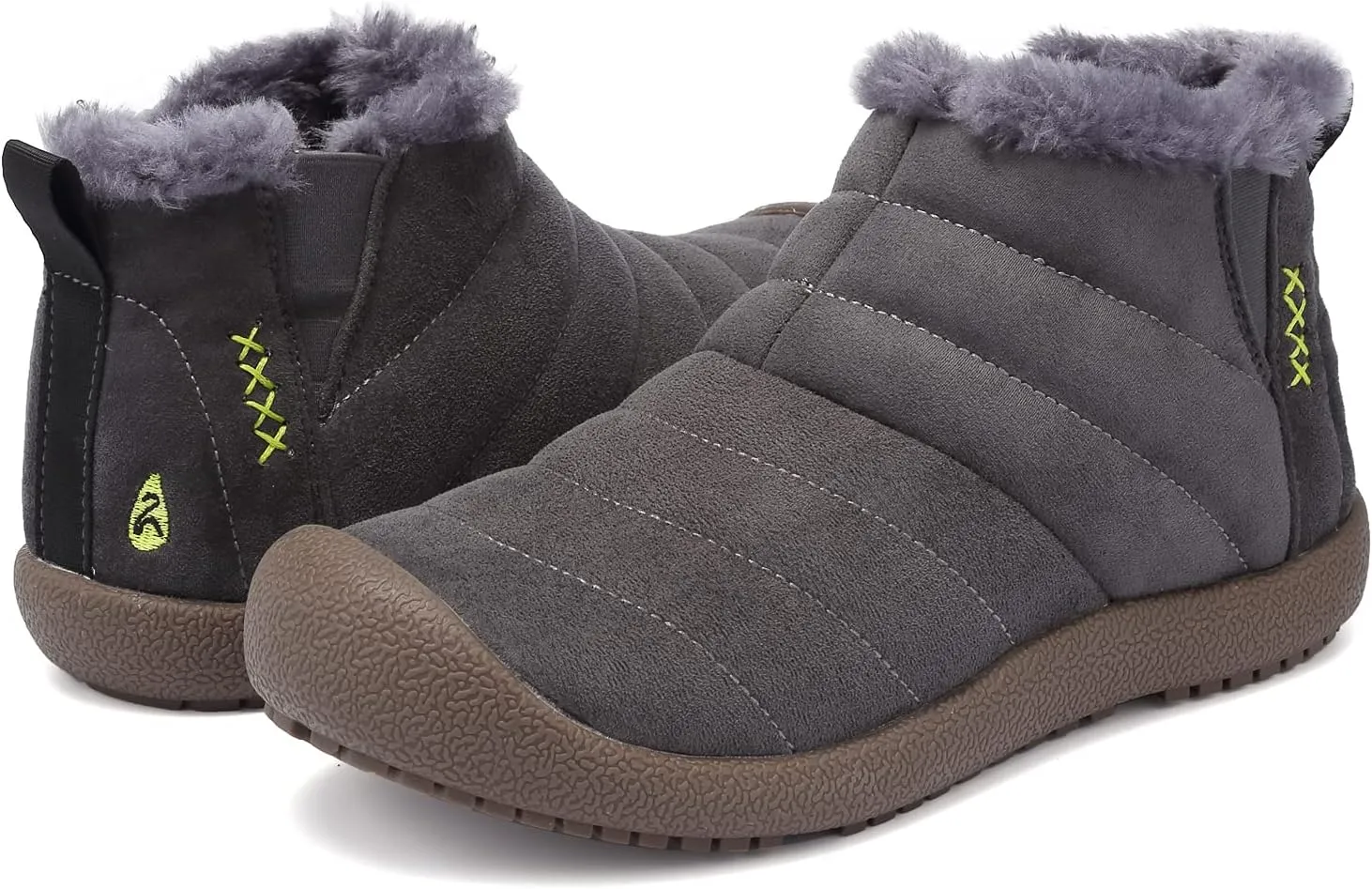 DimaiGlobal Men's Snow Boots Winter Boots Warm Ankle Boots Slip On Fur Lined Booties Water Resistant Outdoor Walking Shoes 6-13US