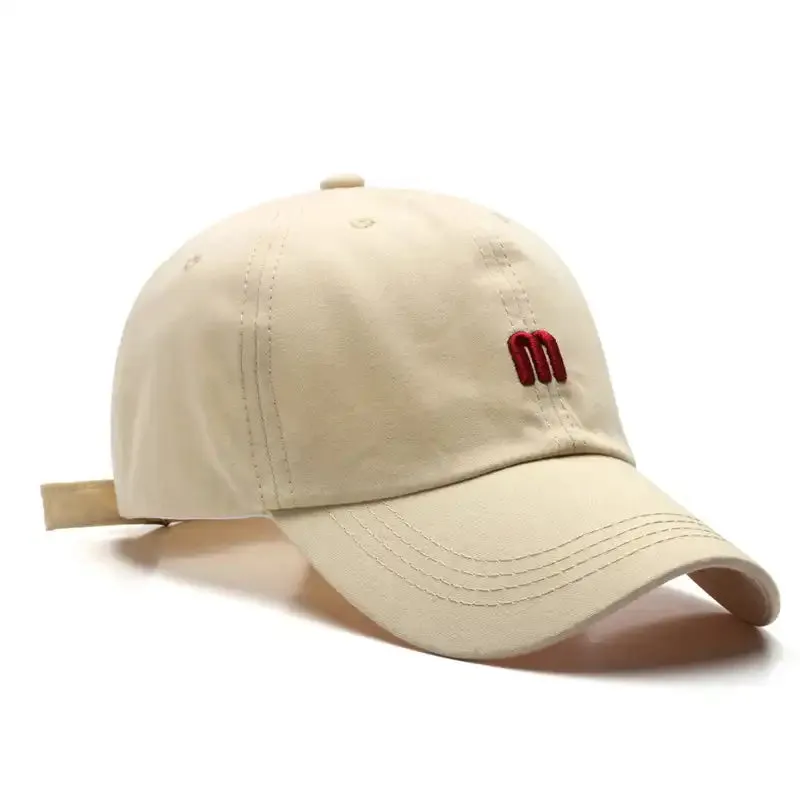 M Letter Cotton Baseball Cap