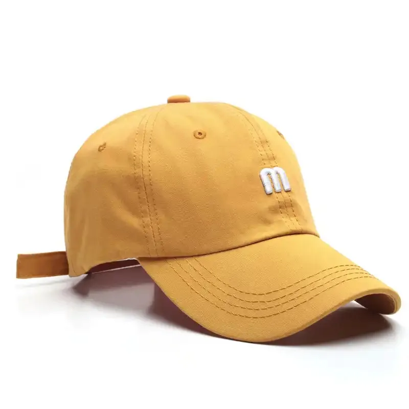 M Letter Cotton Baseball Cap