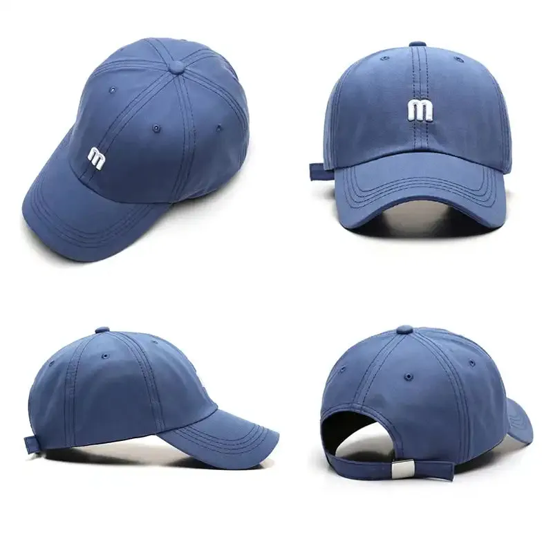 M Letter Cotton Baseball Cap