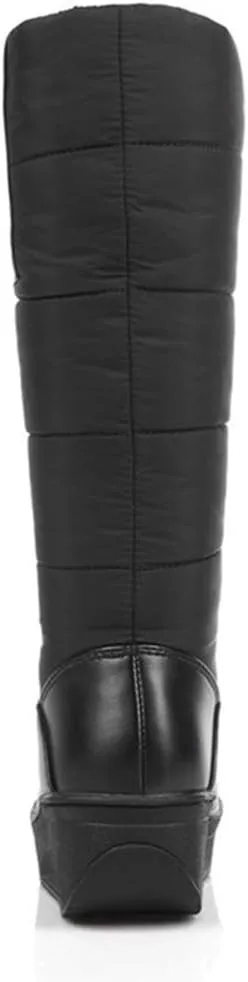 MIOKE Women's Fashion Waterproof Rain Snow Boots Mid Wide Calf Fur Lined Winter Warm Cold Weather Snow Boot