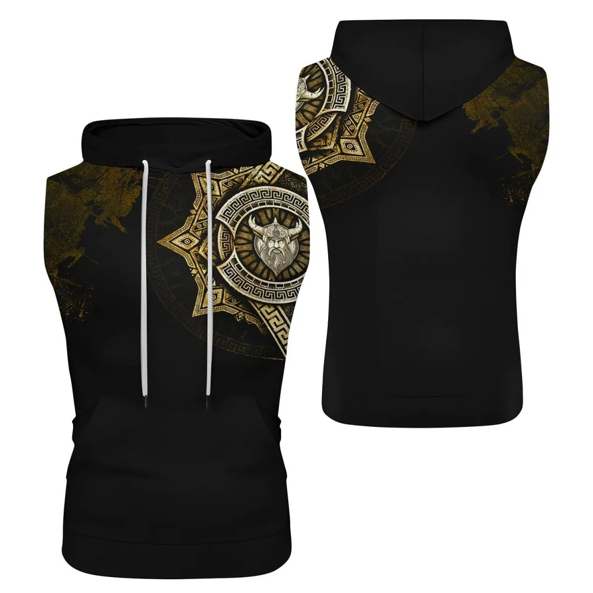 Viking Warrior Medal Sleeveless Pullover & Zip Hoodie
