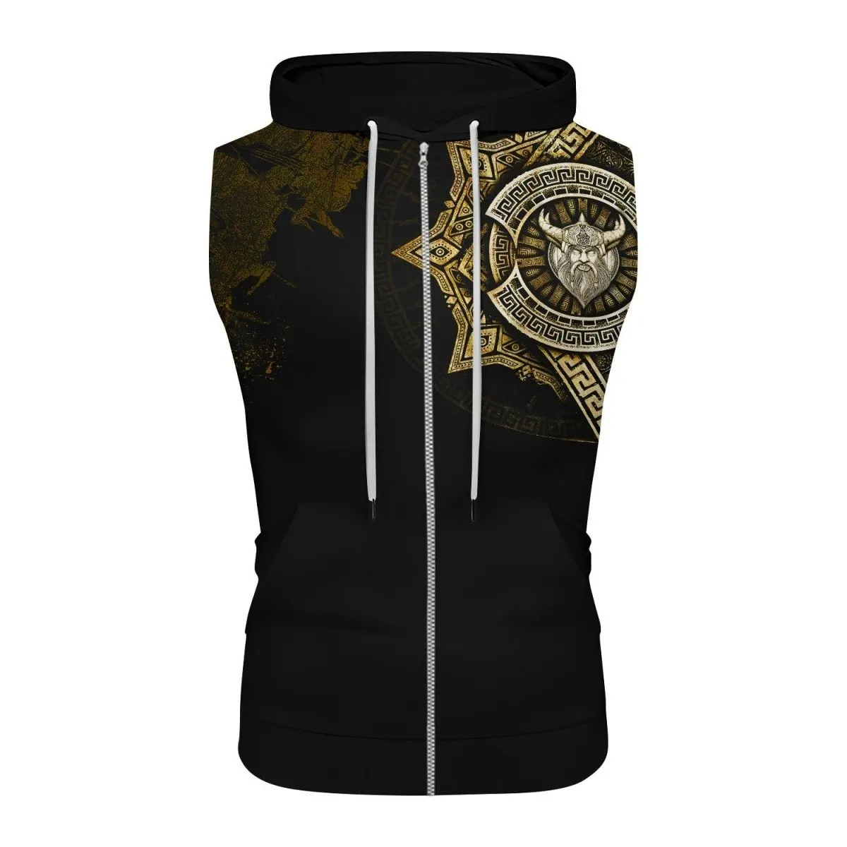 Viking Warrior Medal Sleeveless Pullover & Zip Hoodie