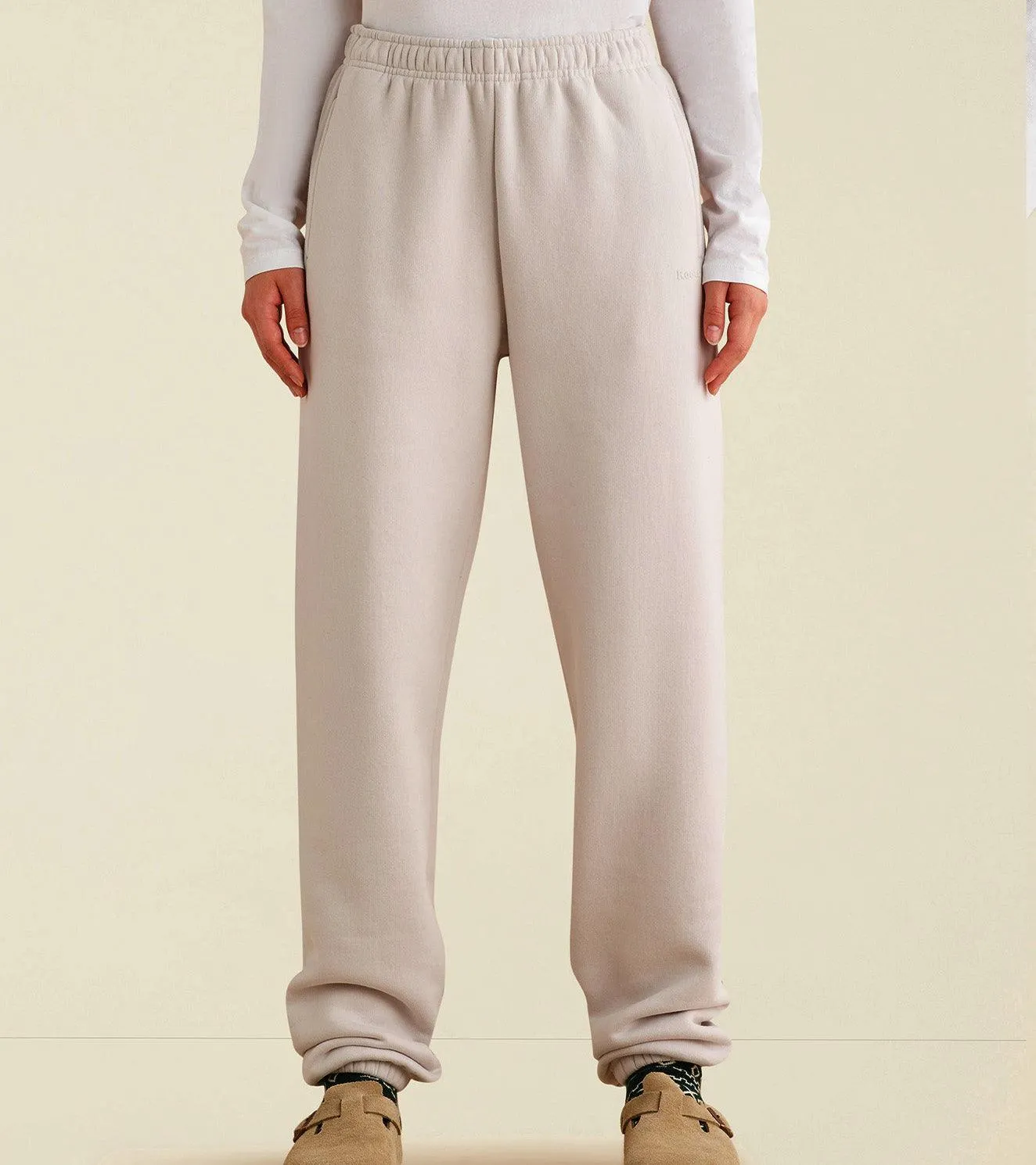 Women's Fleece track pants (Cream)